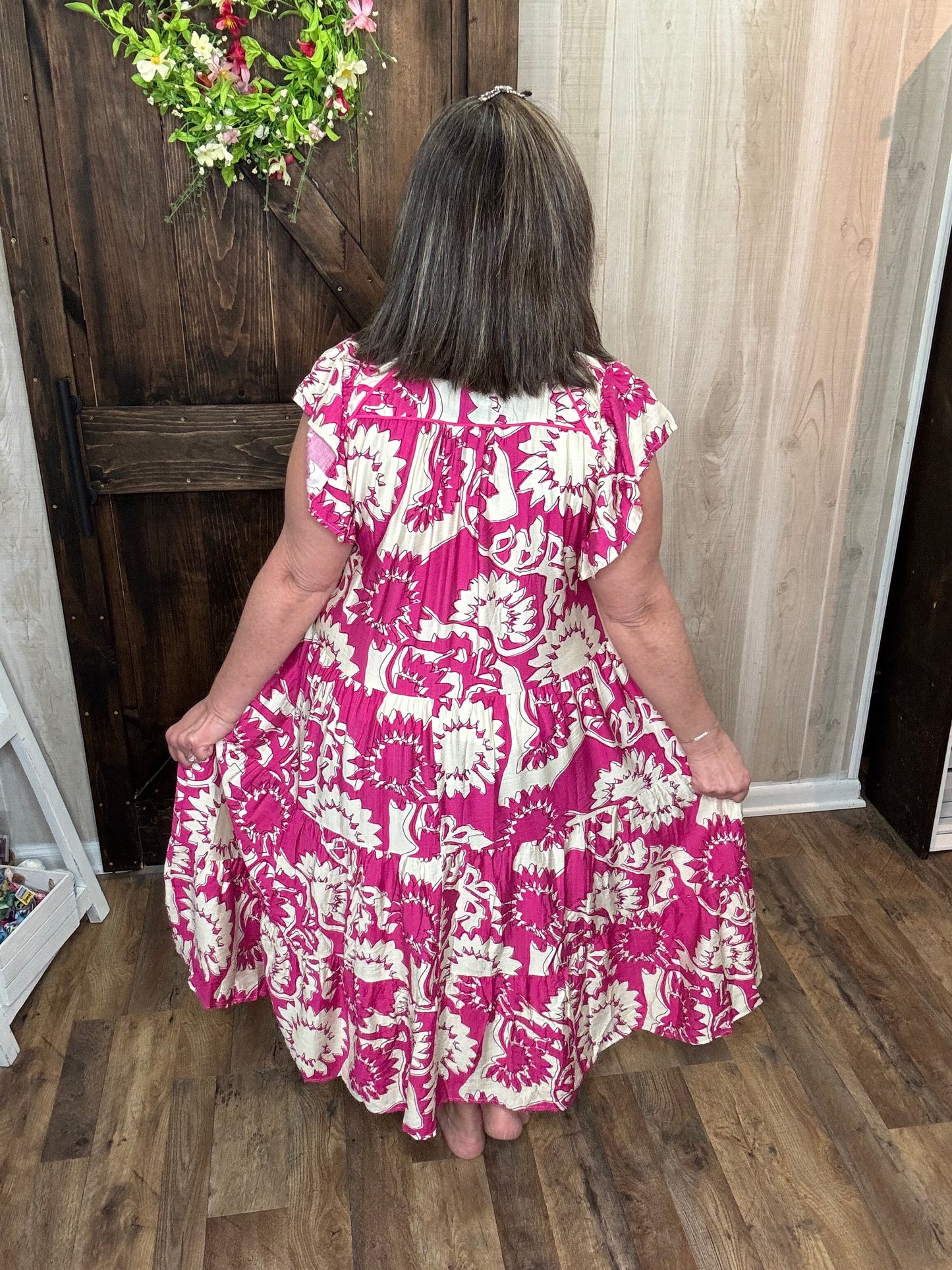Shirley Shirred Sleeve Dress