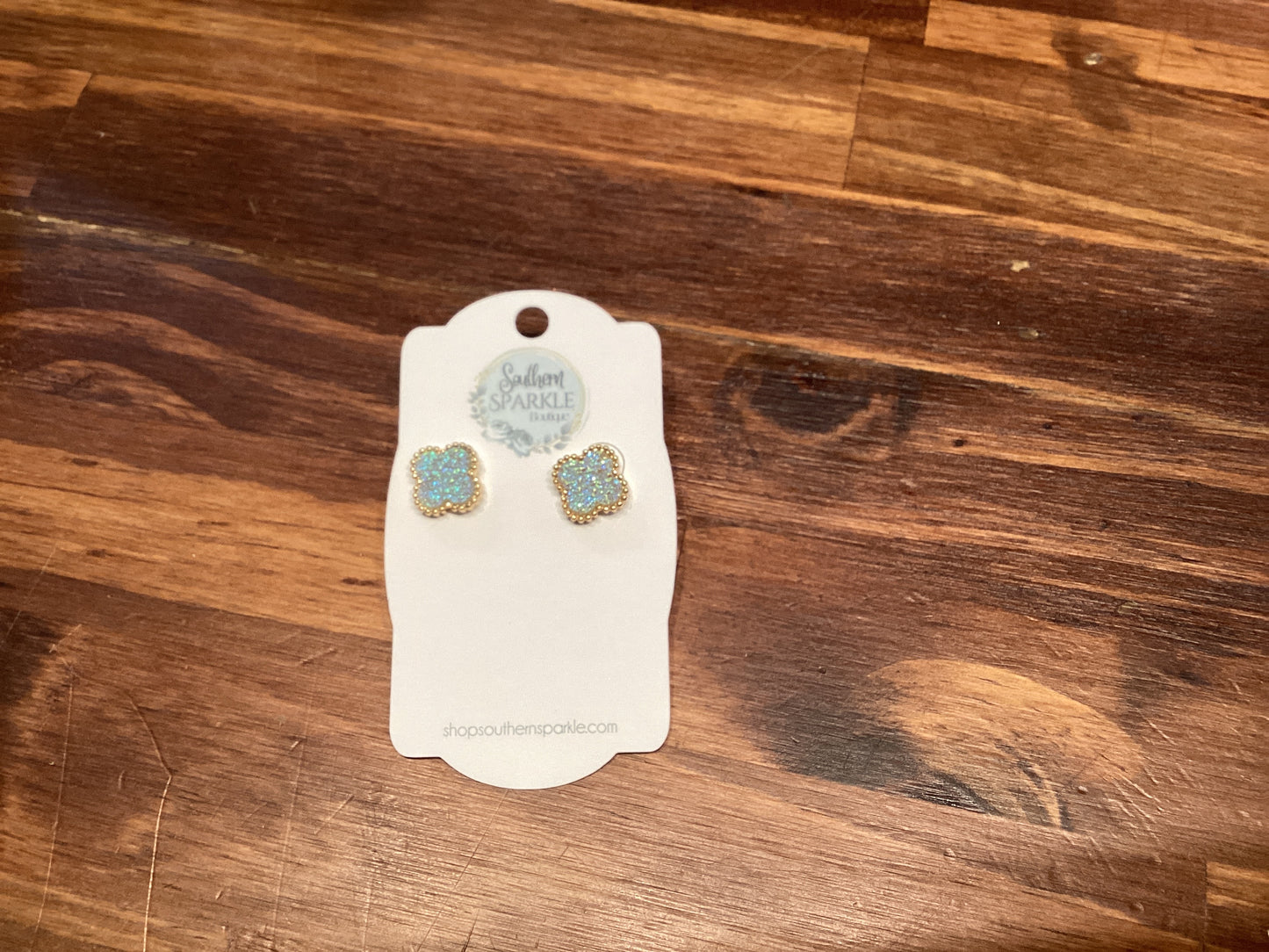 SSB Blue druzy earring
