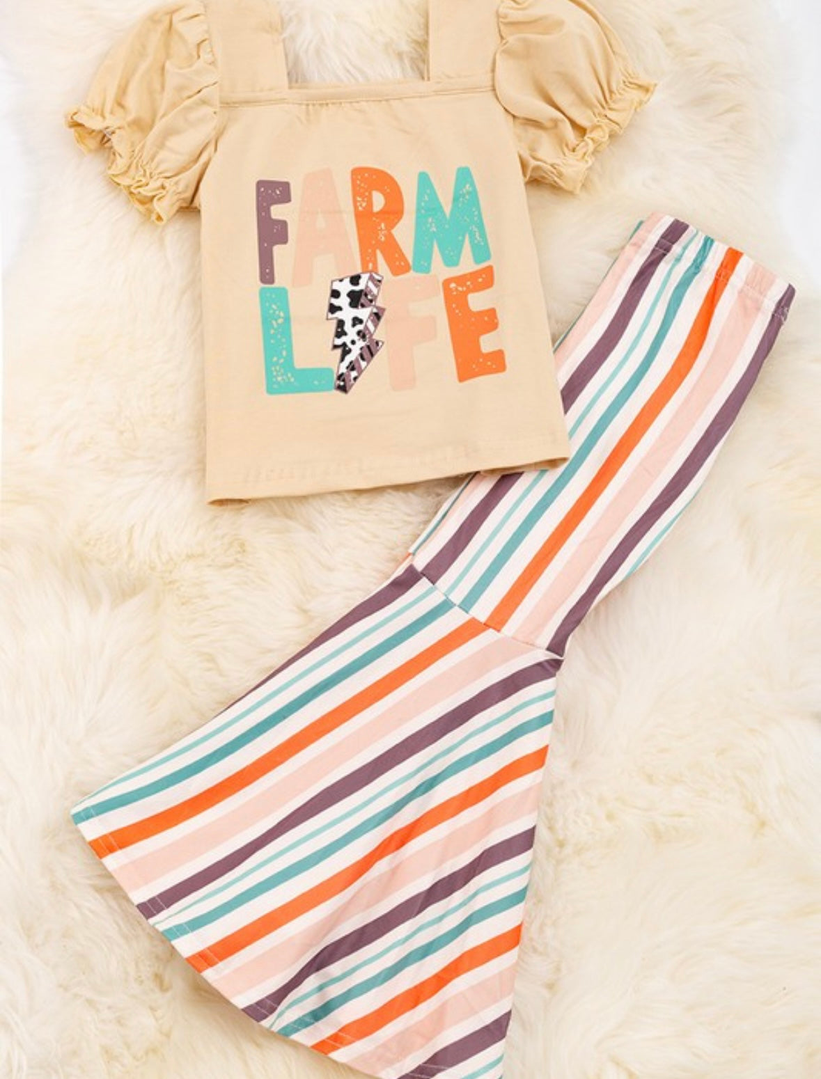 Little Girls Farm Life Pant Set