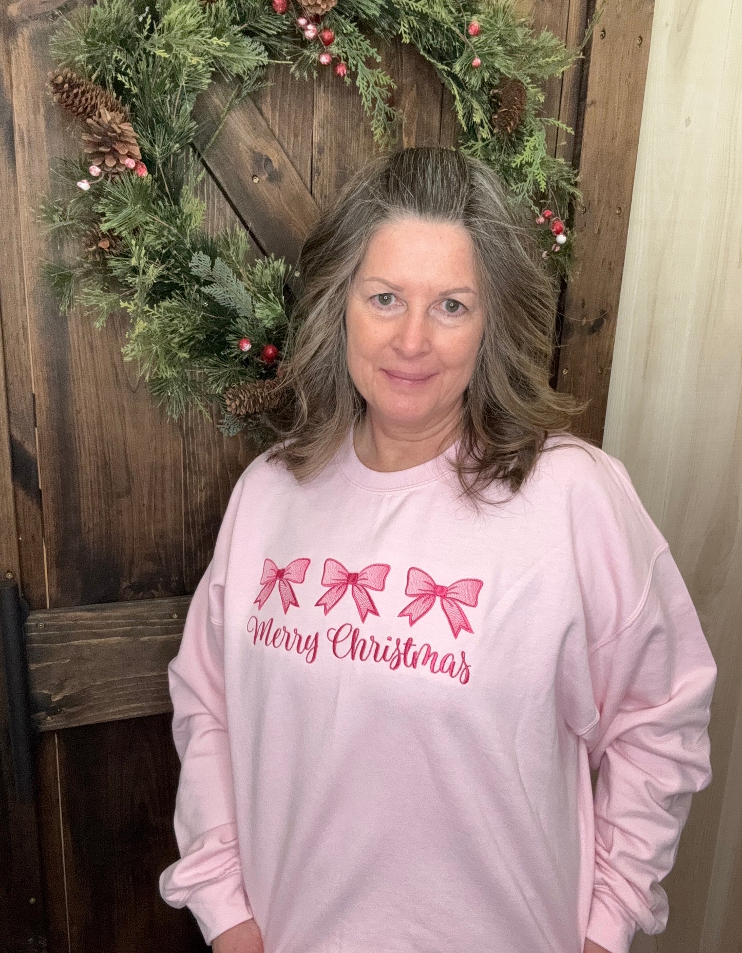 Sewing Memories Pink Merry Christmas Sweatshirt
