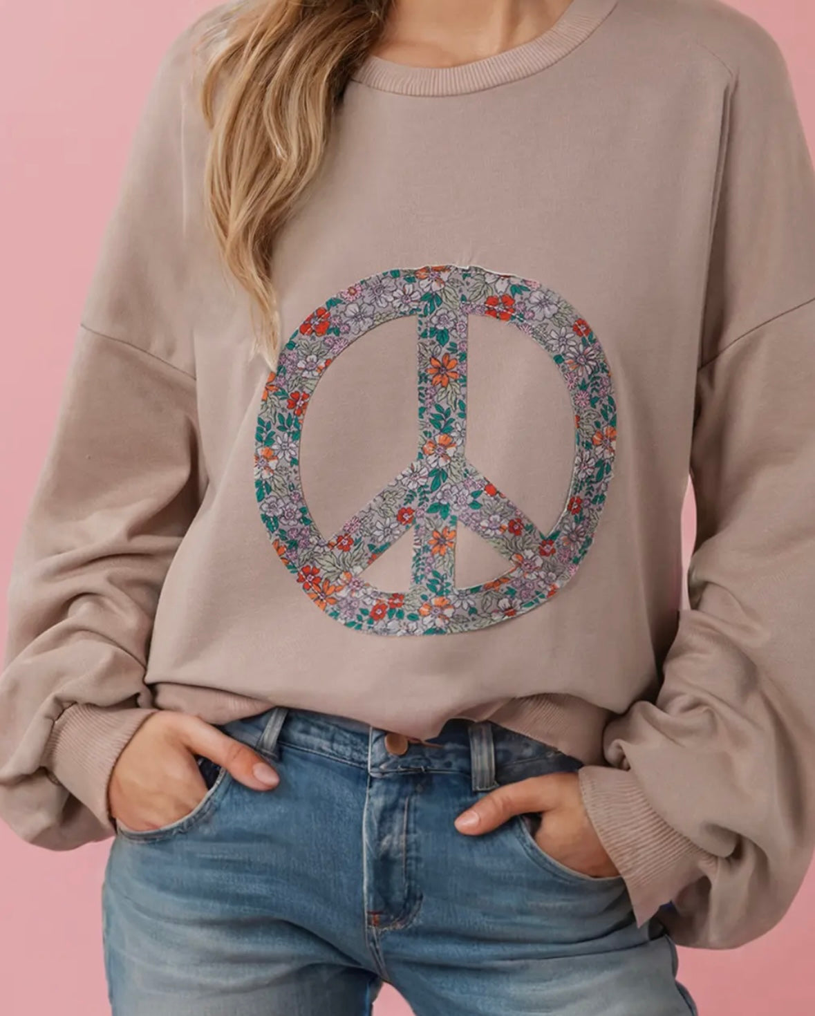 Pamela Peace Sign Sweatshirt