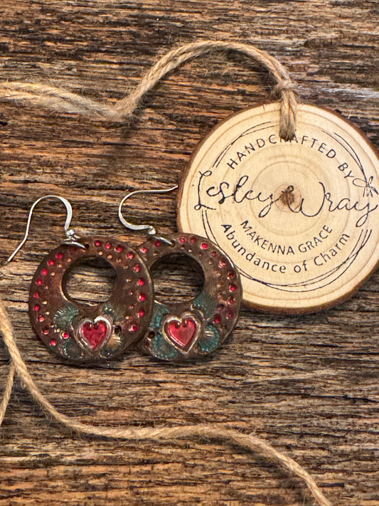 Hand Painted Clay Earrings