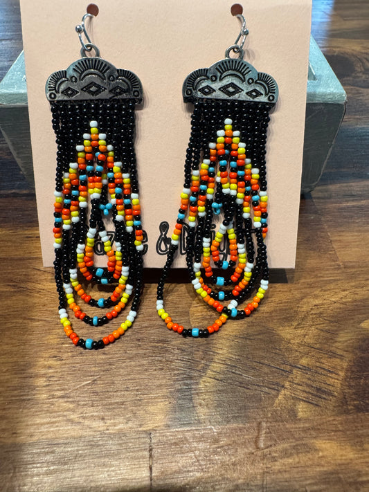 Dazzle and Delight Tribal Beaded Earrings