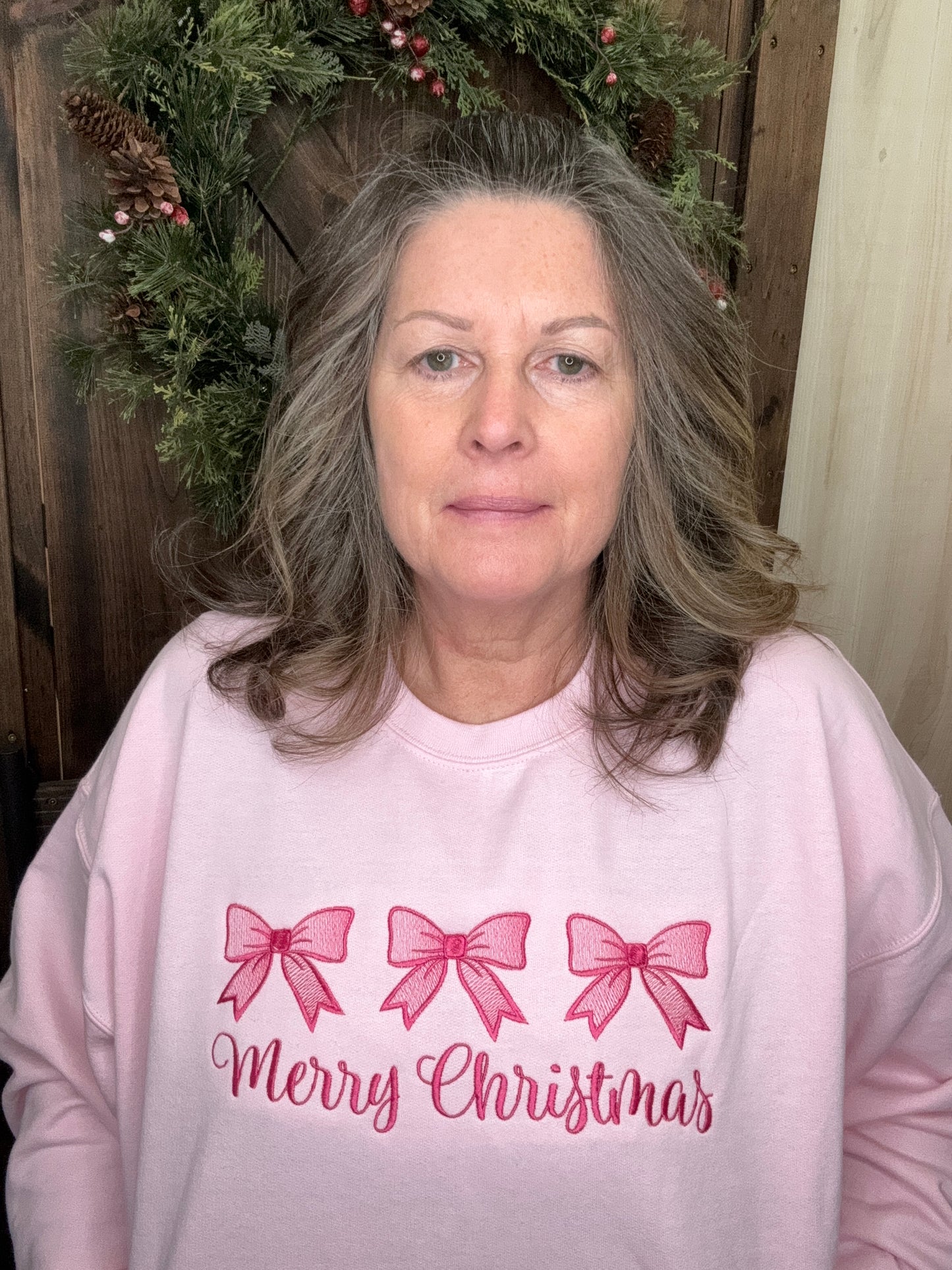 Sewing Memories Pink Merry Christmas Sweatshirt