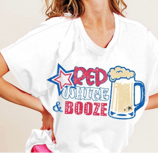 Red White and Booze Graphic Tee