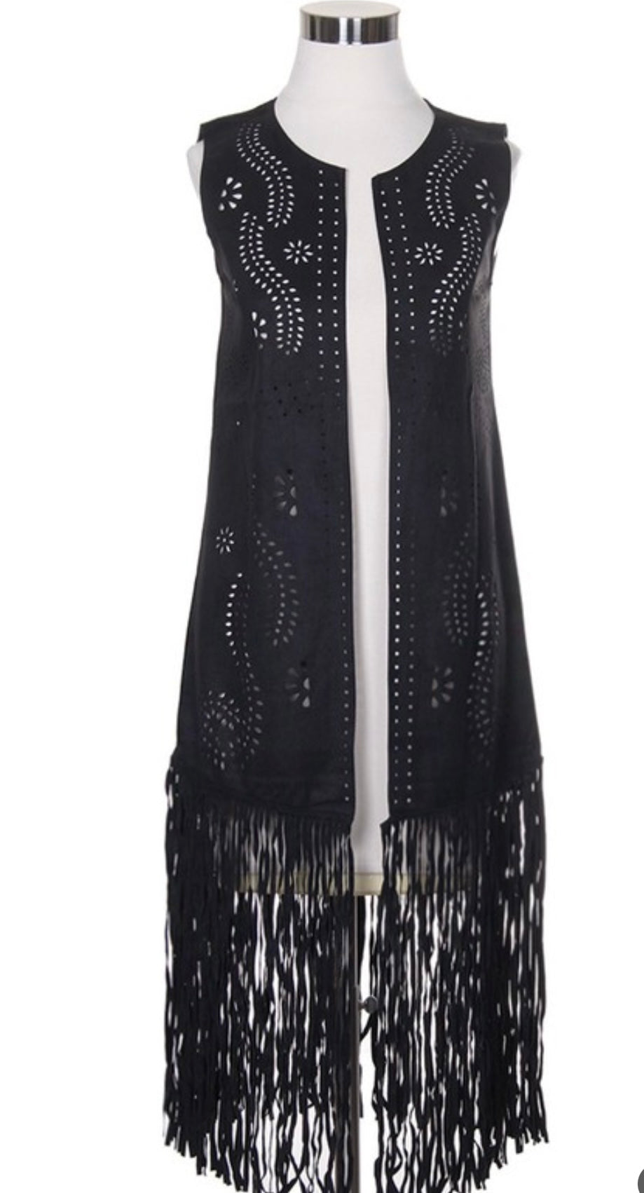 Suede Fringed Vest