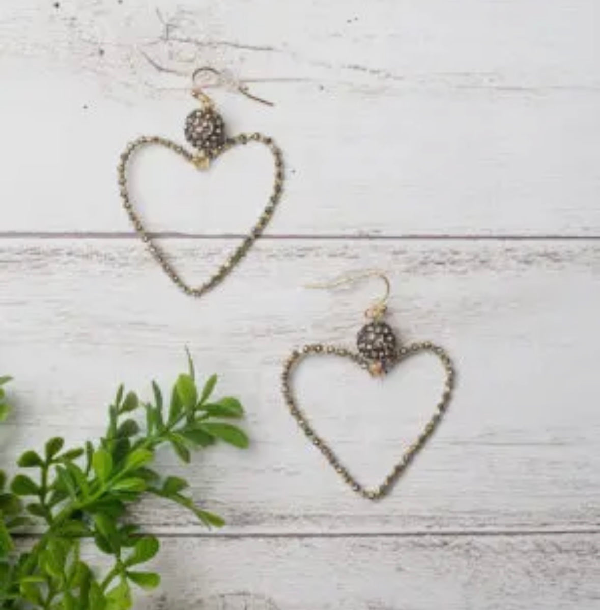 SSB Heart Dangle Earrings