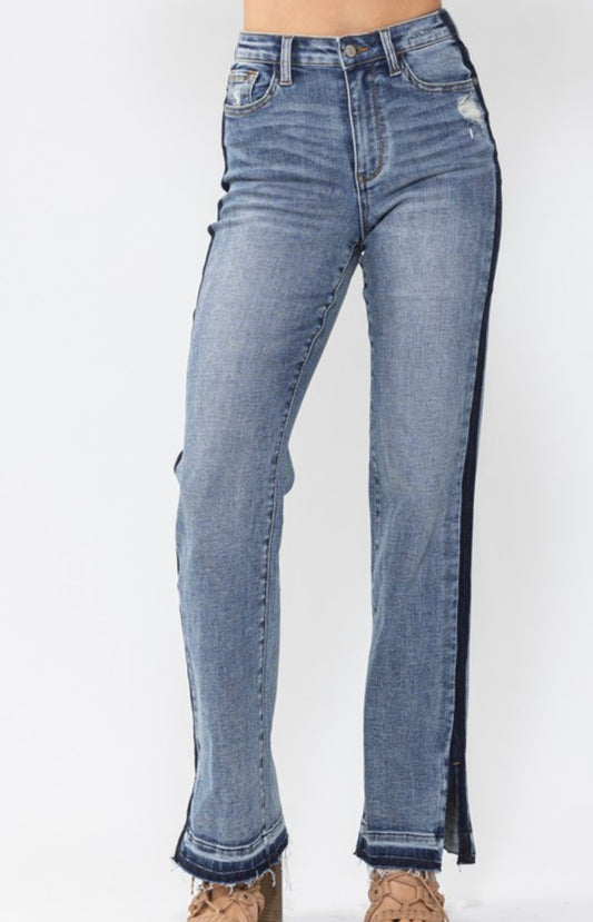 Judy Blue HW Side Seam Straight Fit Jean