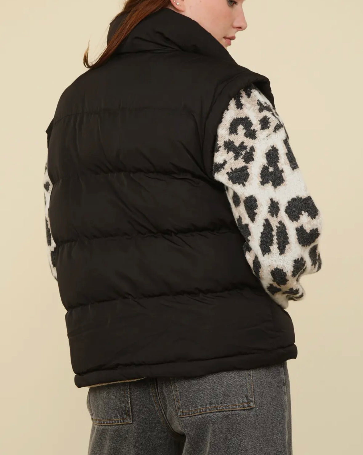 High Neck Puffer Vest