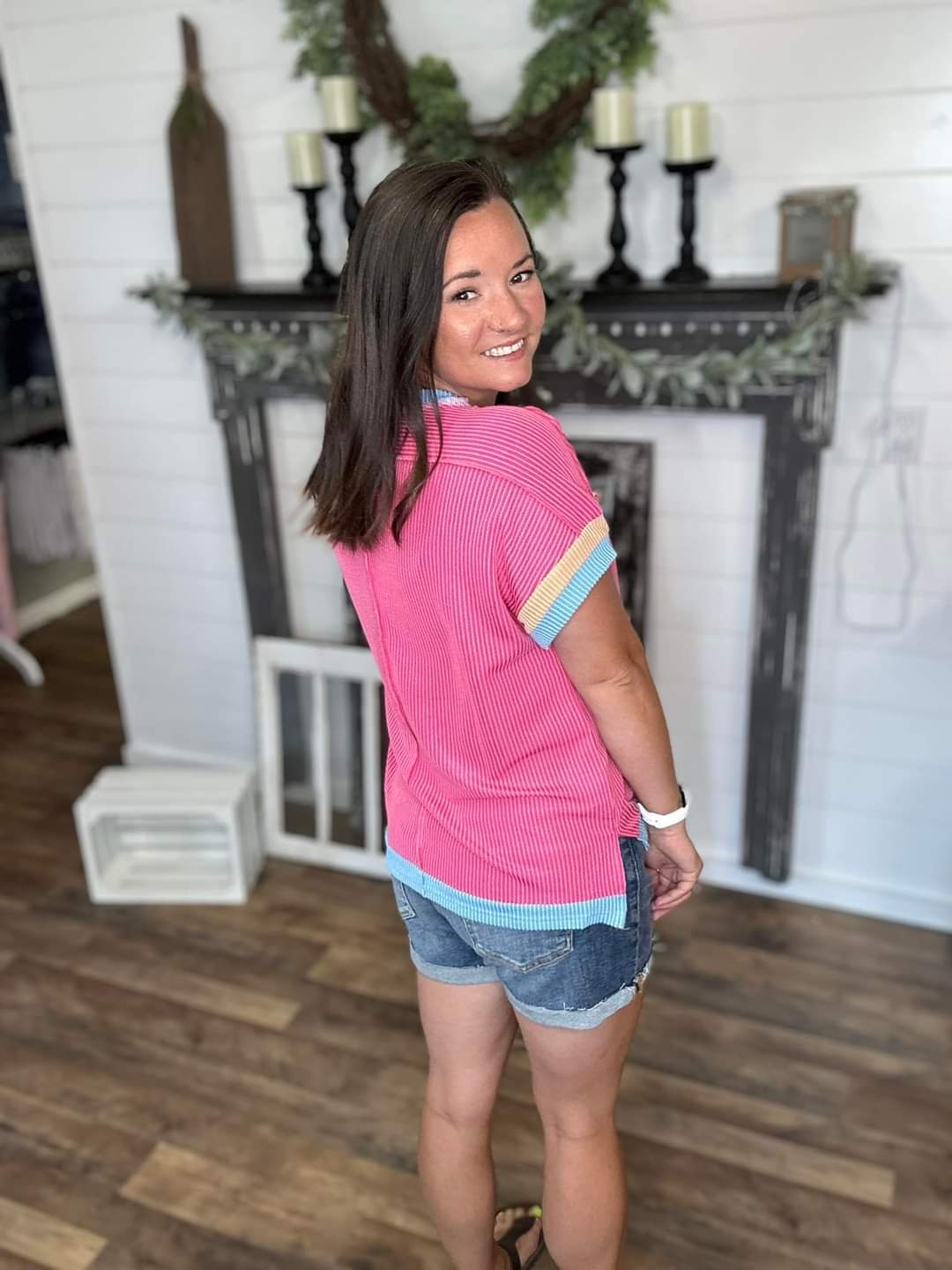 Raspberry Summer Top