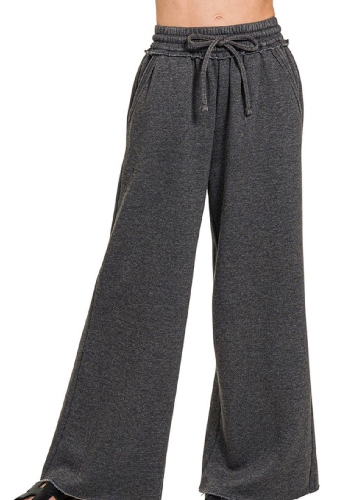 Acid Wash Palazzo Leg Pans