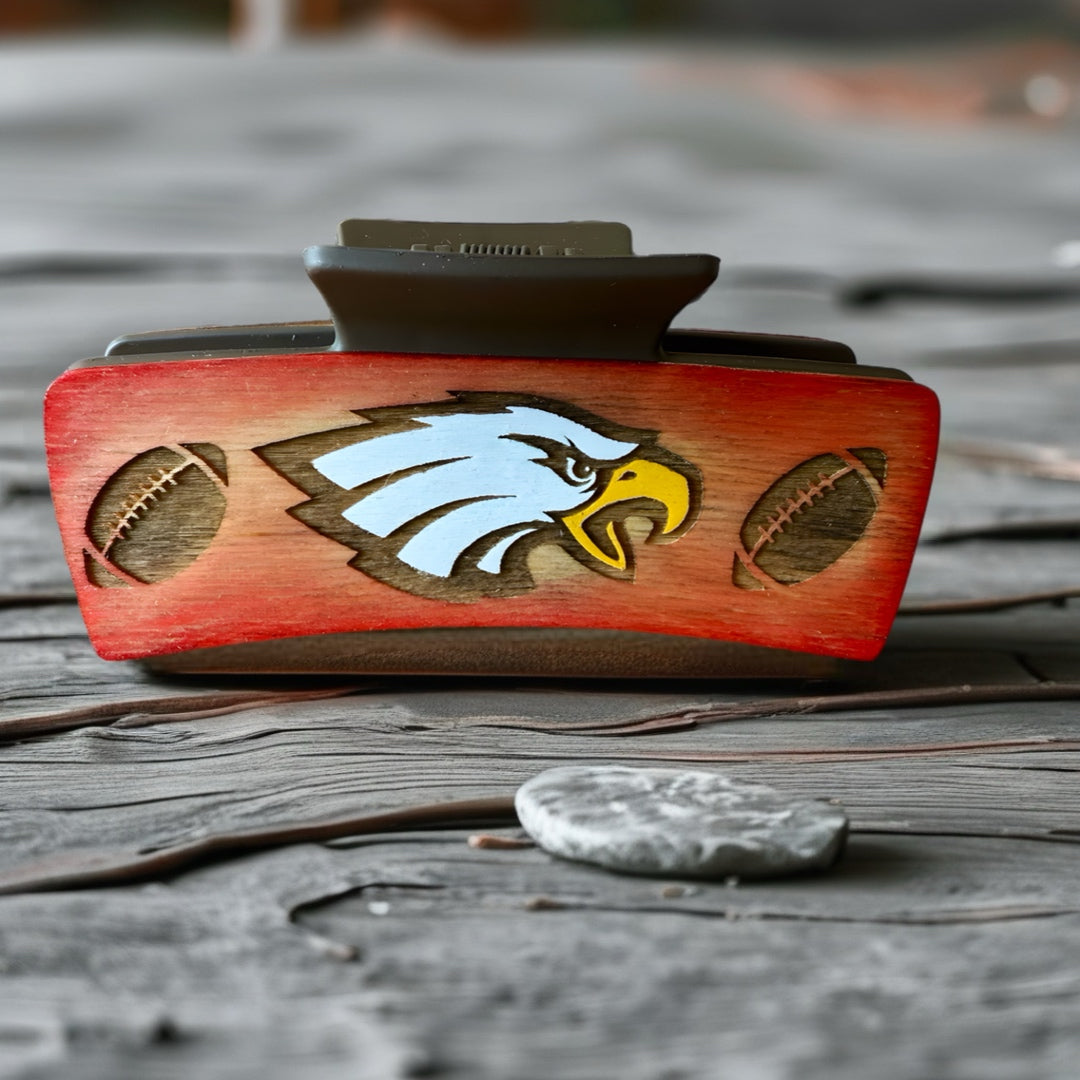 Eagles Football 4" claw clip