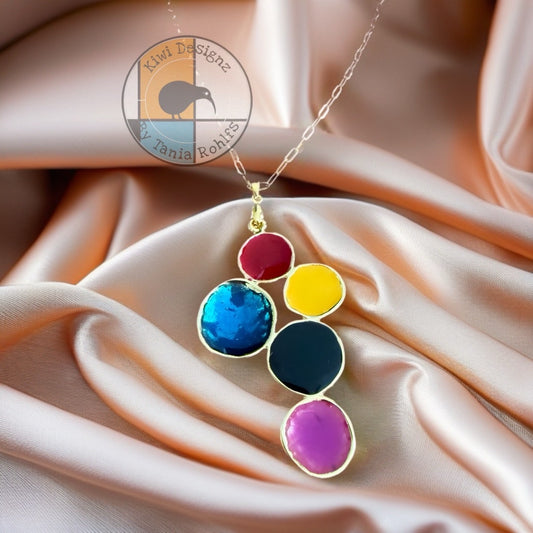 Five Circle Pendant Necklace