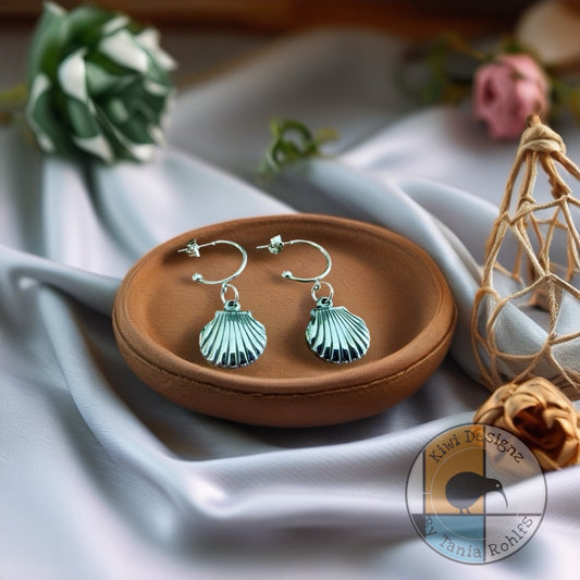 Silver Shell earring hoops
