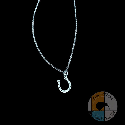 Tiny Horseshoe pendant necklace
