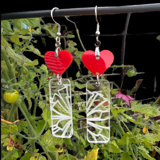 Acrylic Sports drop earrings