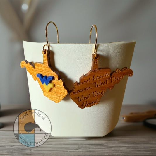 WV Wooden earrings