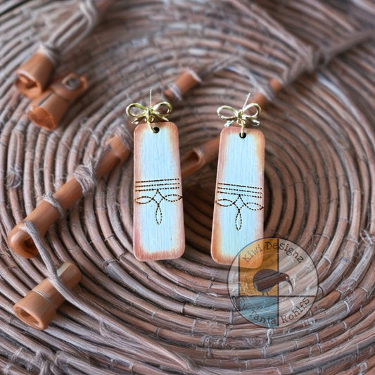 Bar Stitch drop earrings