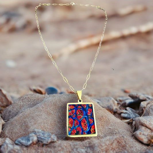 Red Dragon Skin pendant necklace
