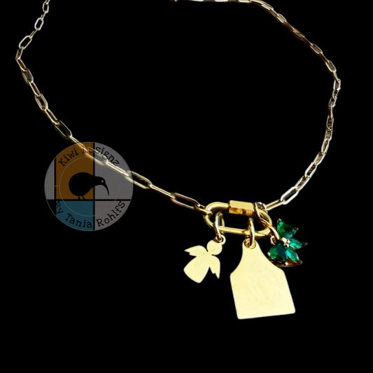 Charm Holder Necklace - Gold
