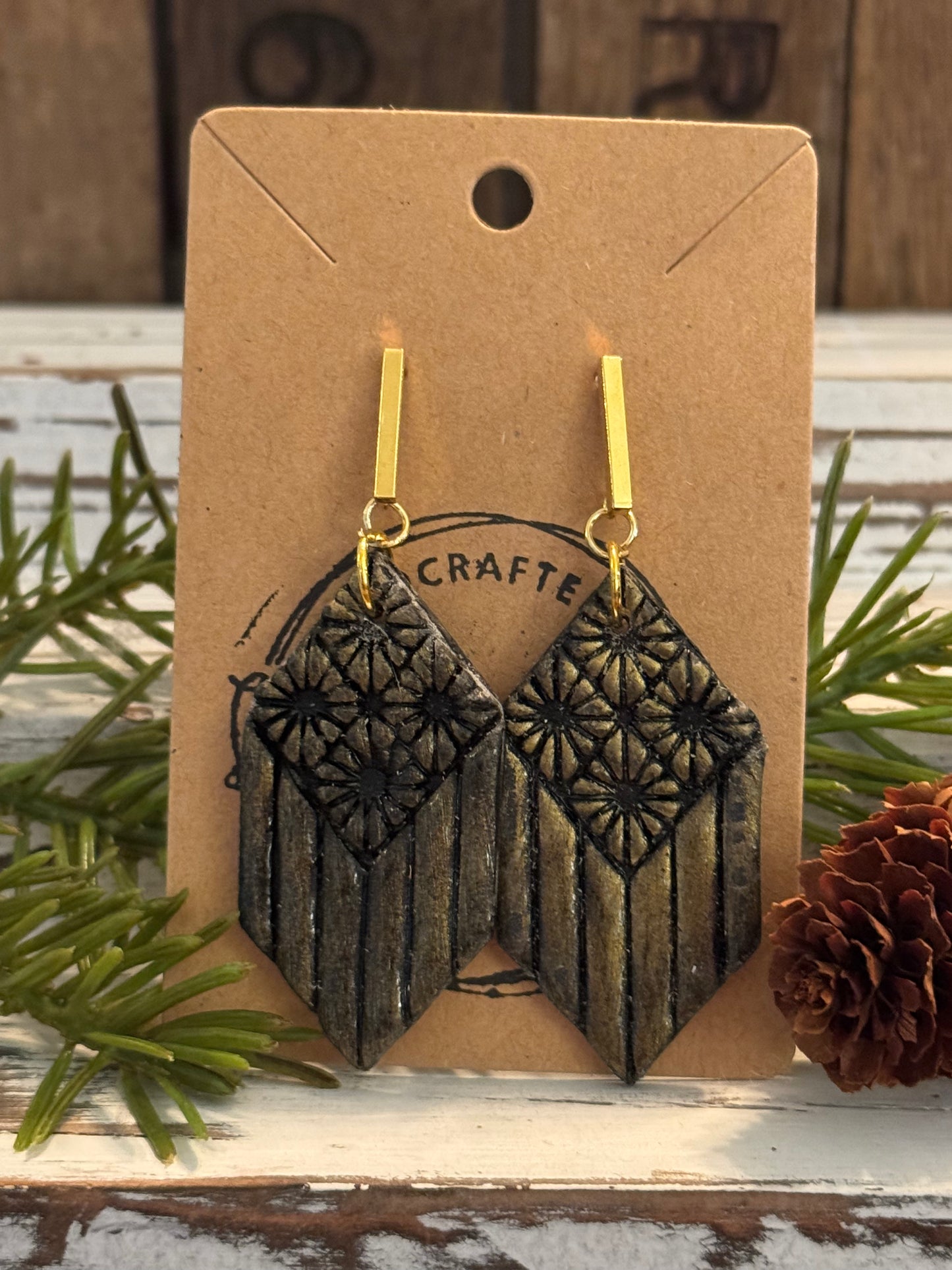 Hand Painted Clay Earrings