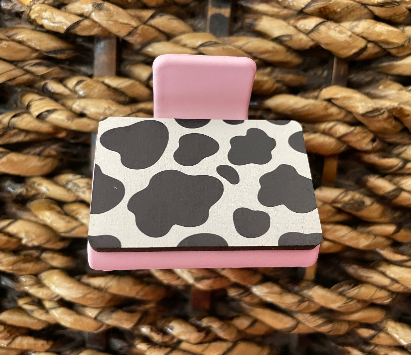 Cow Print 2" claw clip