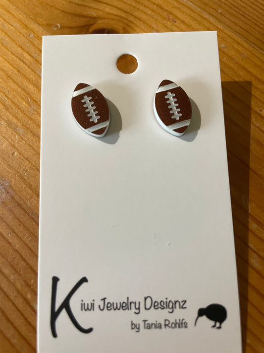 Football - Soccer ball - Basketball - Baseball stud earrings