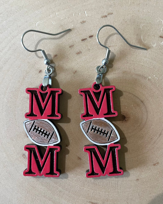 MOM Football earrings