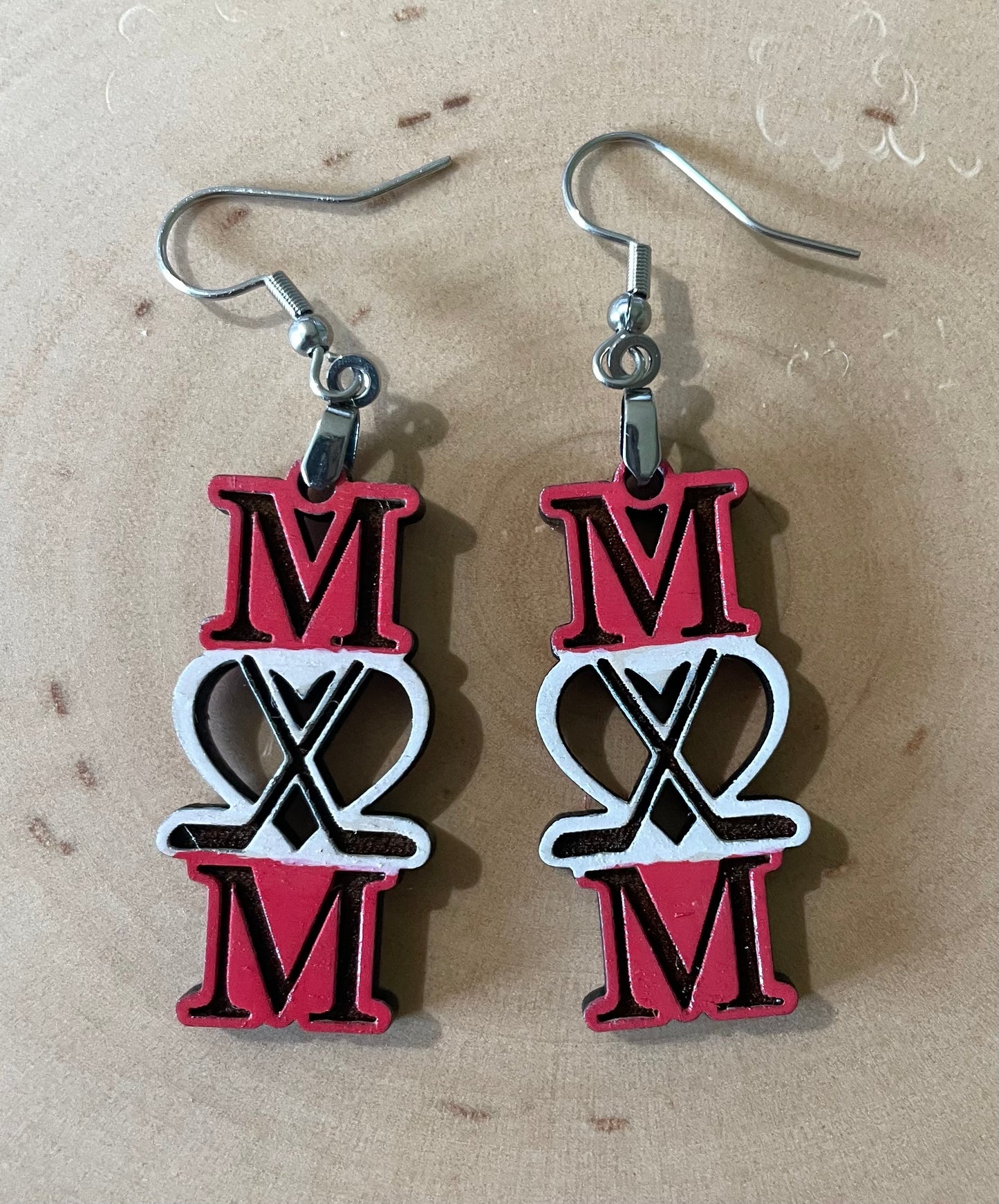 MOM Hockey earrings