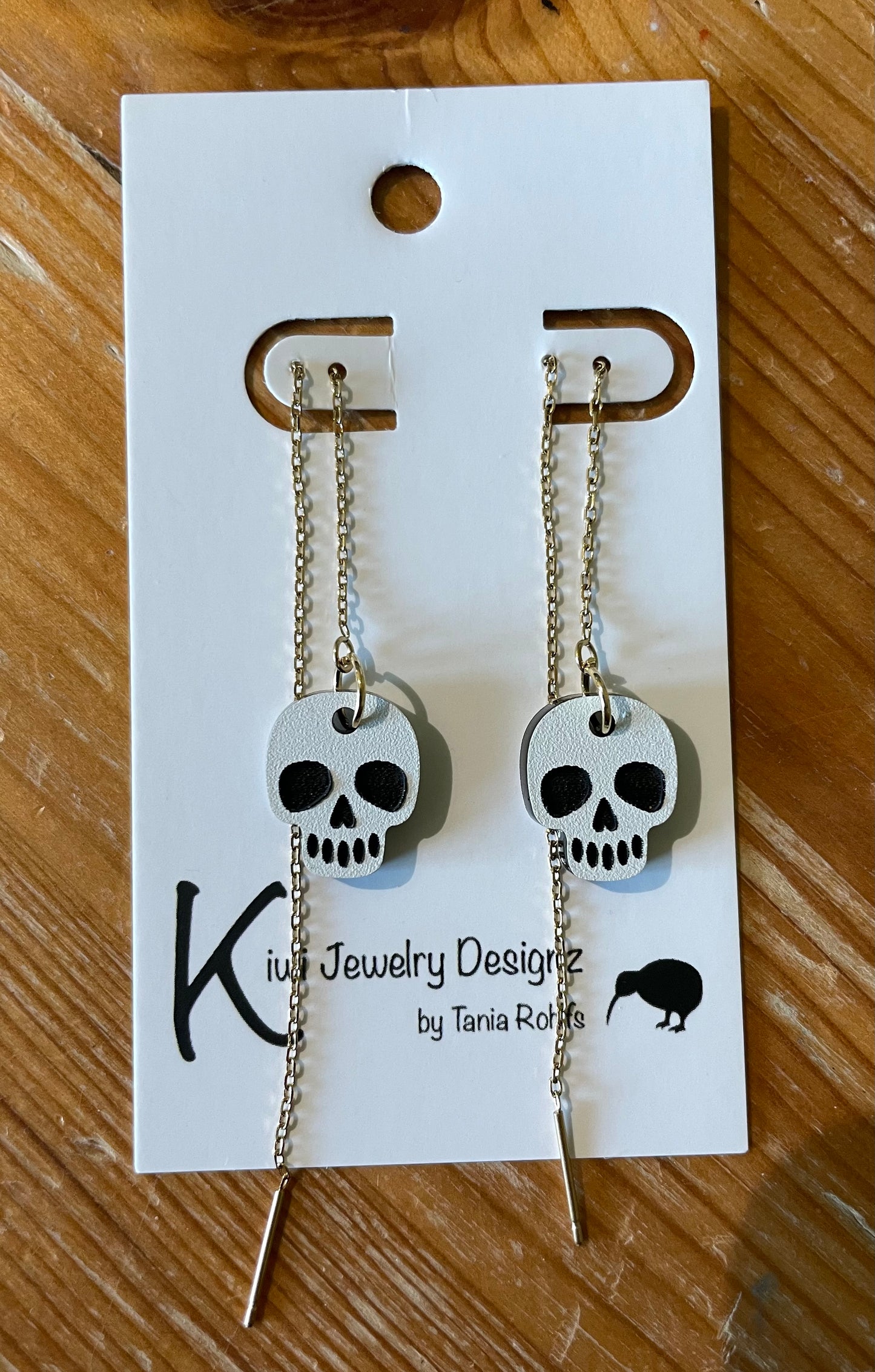 Jack Skeleton Threader earrings gold