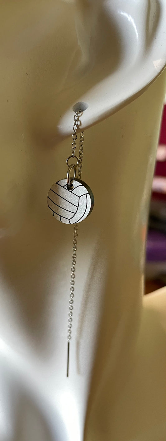 Volleyball threader drop earrings