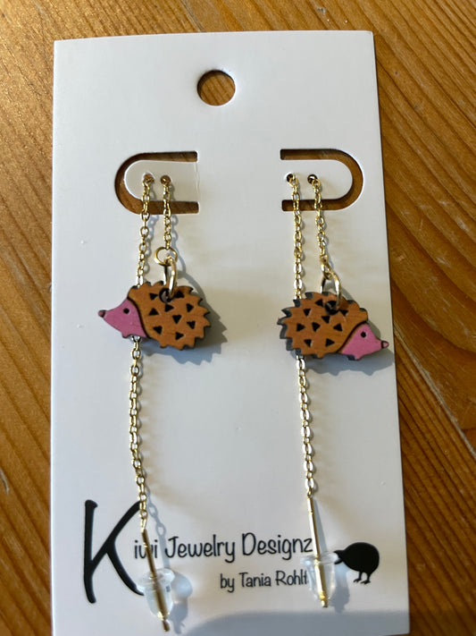 Hedgehog threader earrings (shorter length)