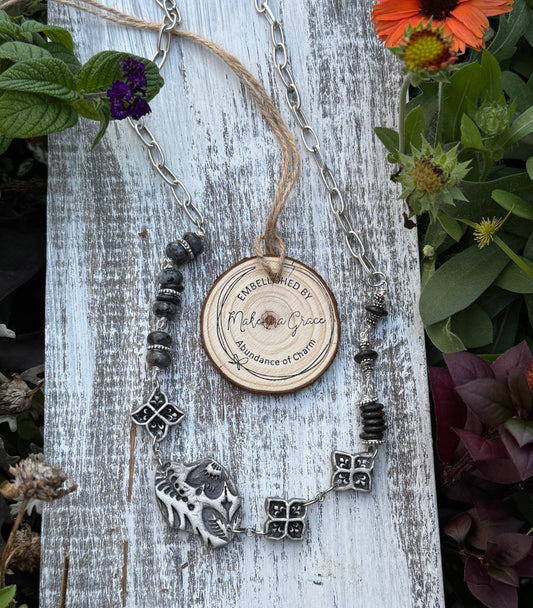 Handmade Clay Floral  Necklace