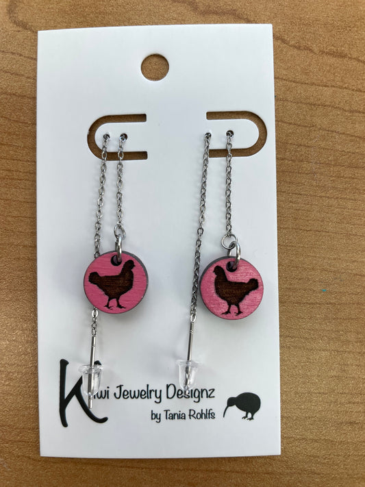 Chicken threader earrings (shorter length)