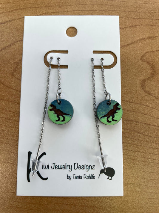 T-Rex threader earrings (shorter length)