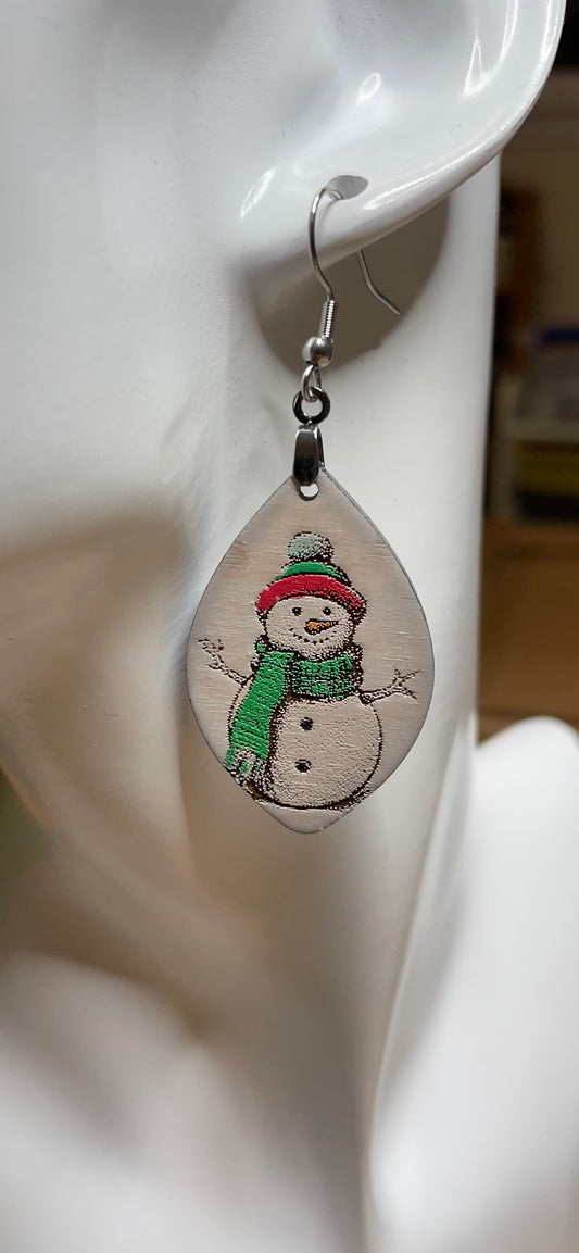 Frosty the Snowman earrings