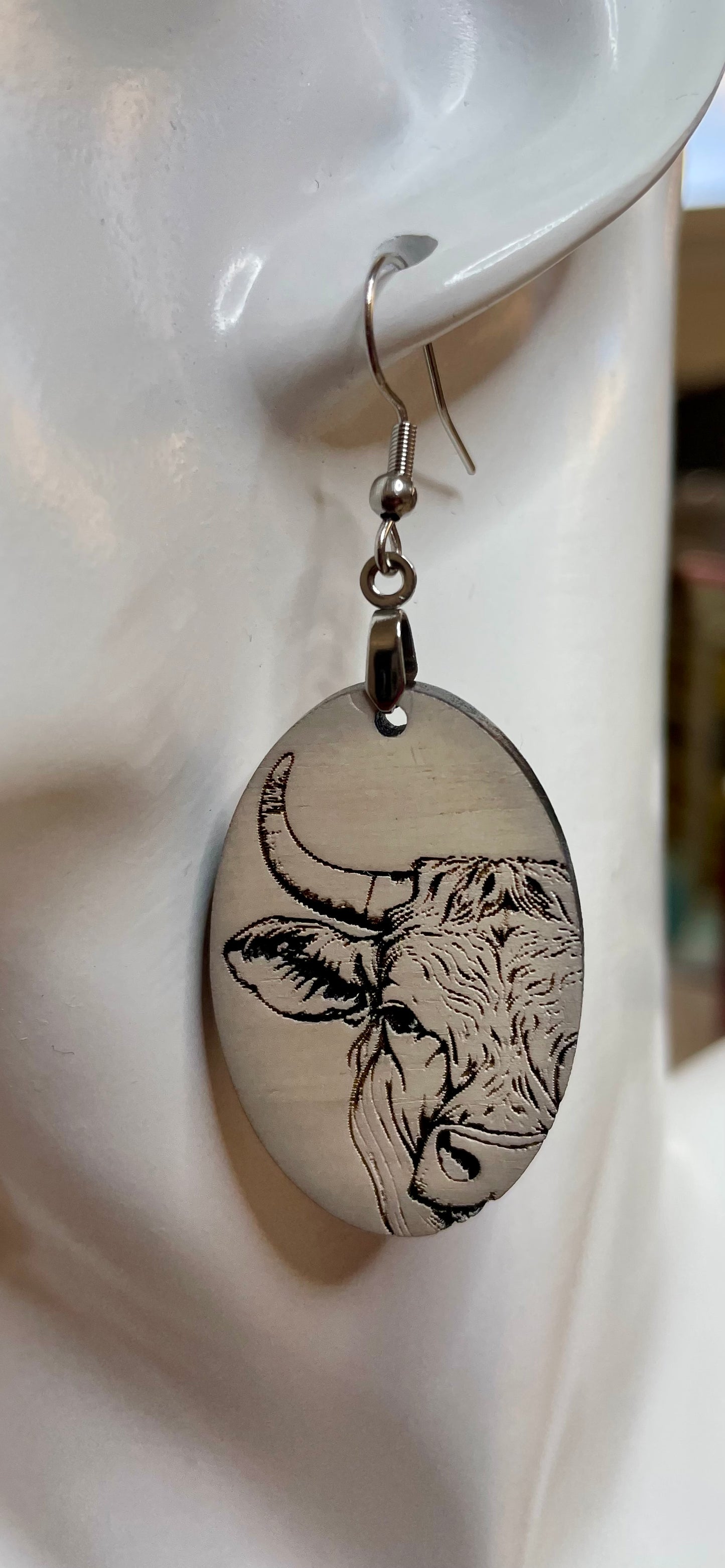 Mooo Mooo wooden earrings