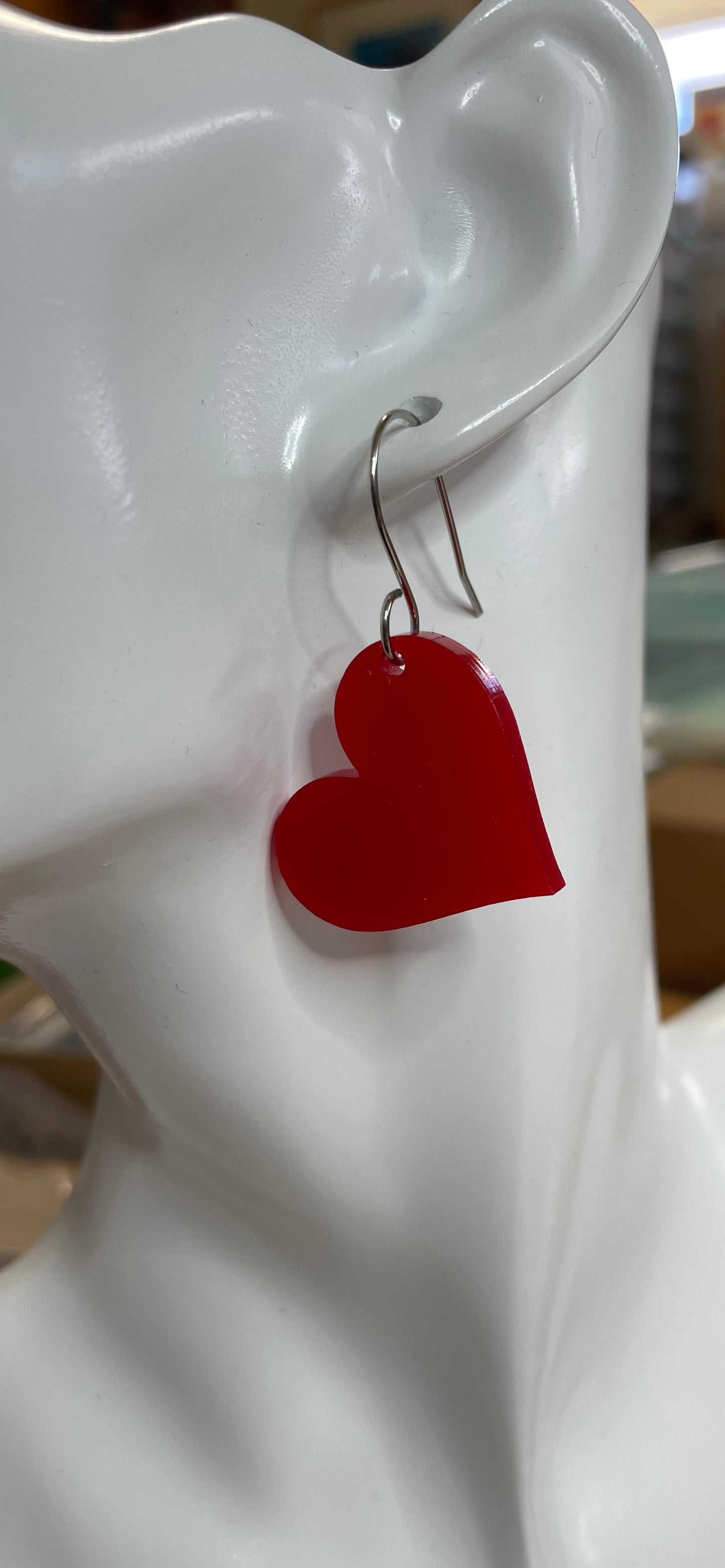 Acrylic Heart earrings