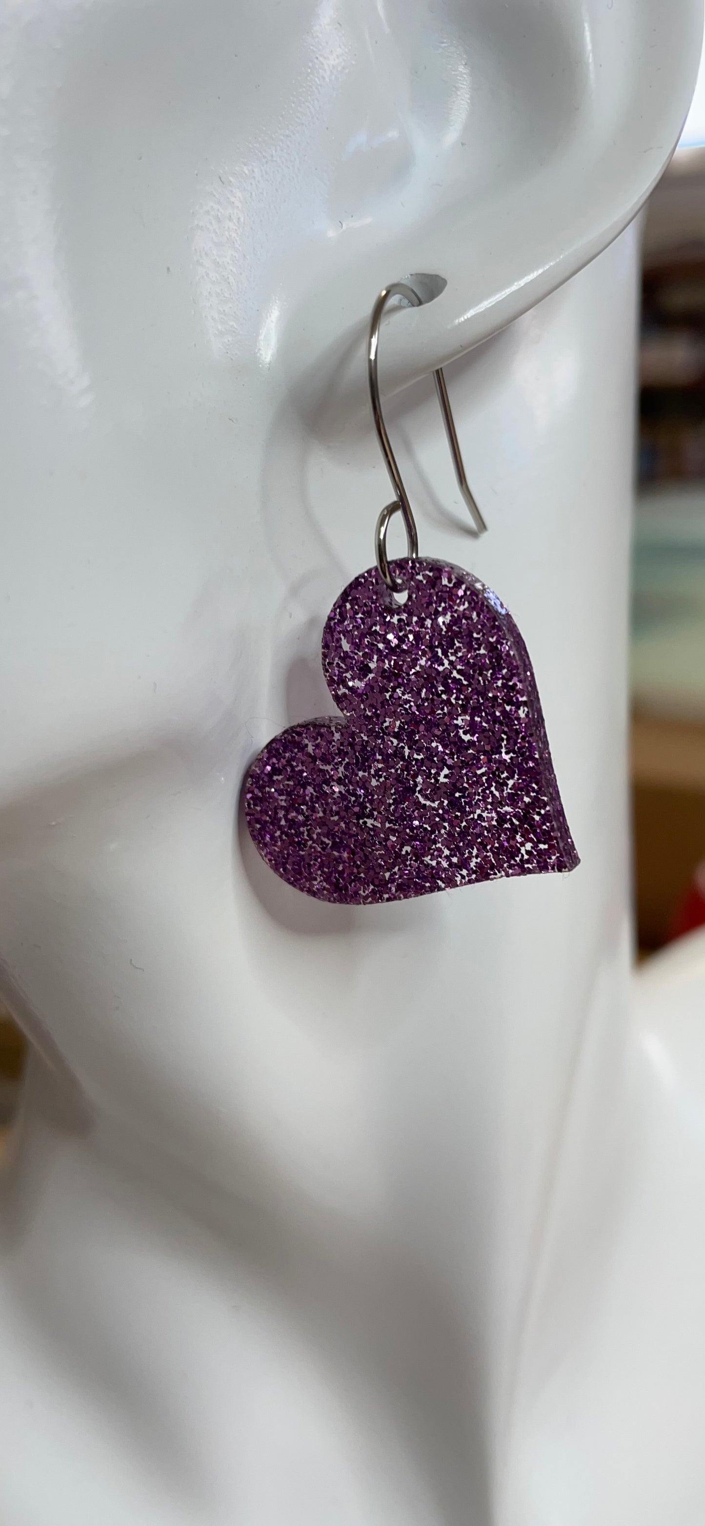 Acrylic Heart earrings