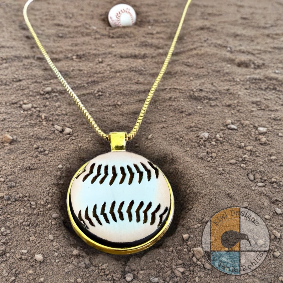 Baseball Pendant Necklace