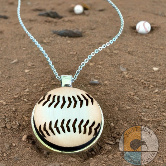 Baseball Pendant Necklace