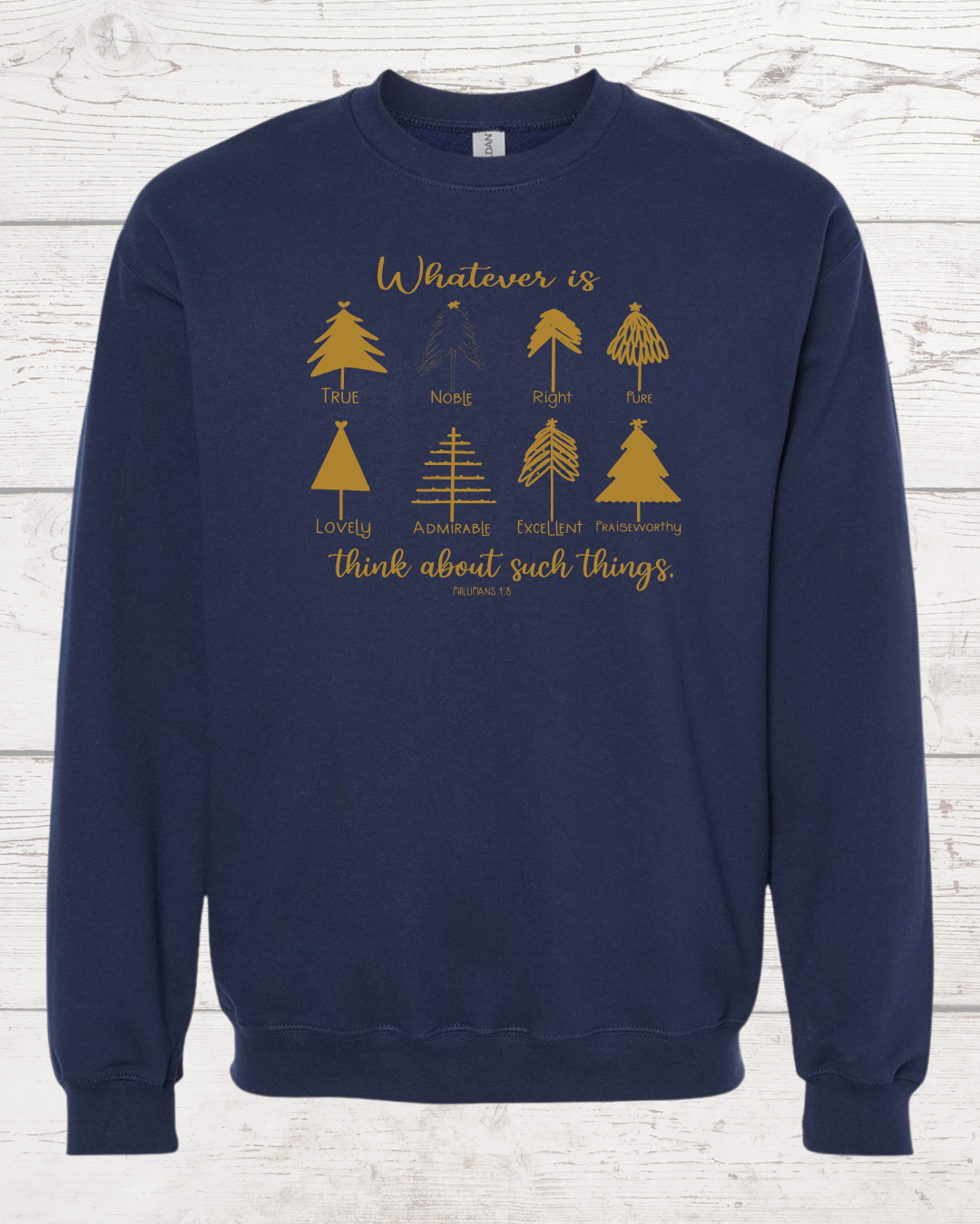 Gold Christmas Tree Crewneck