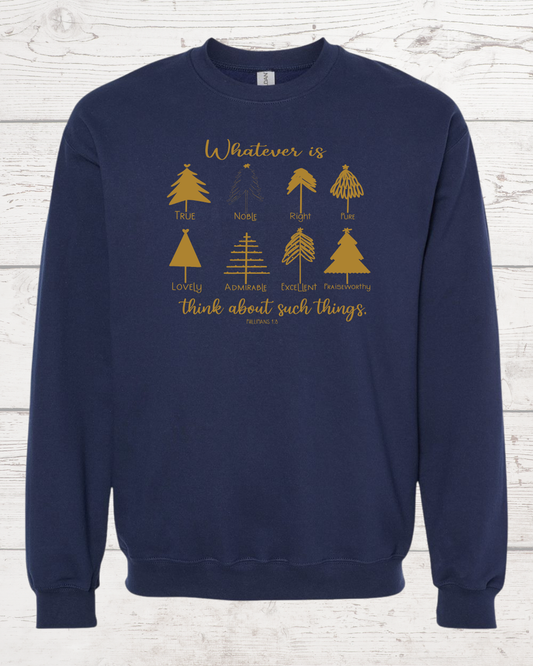 Gold Christmas Tree Crewneck