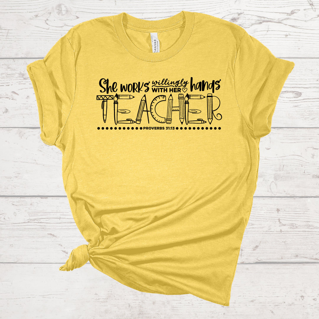 Special Sale! "Teacher" Yellow Tee