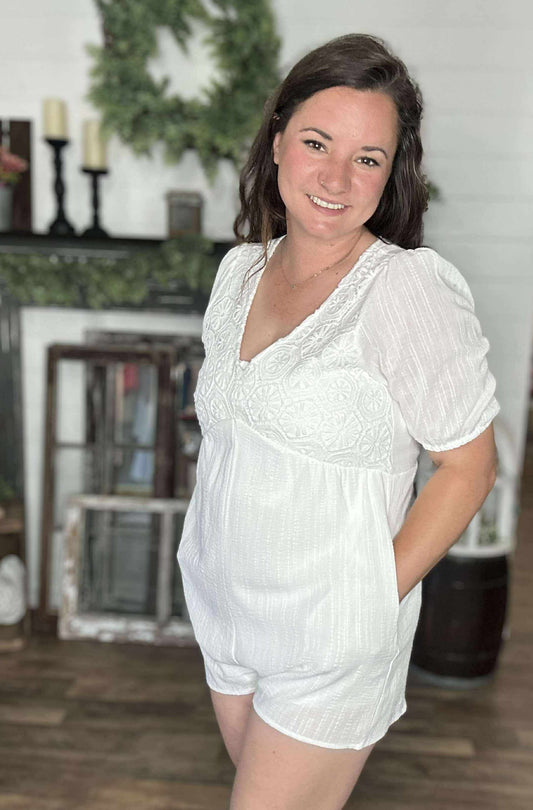 Lovely Lace Short Romper