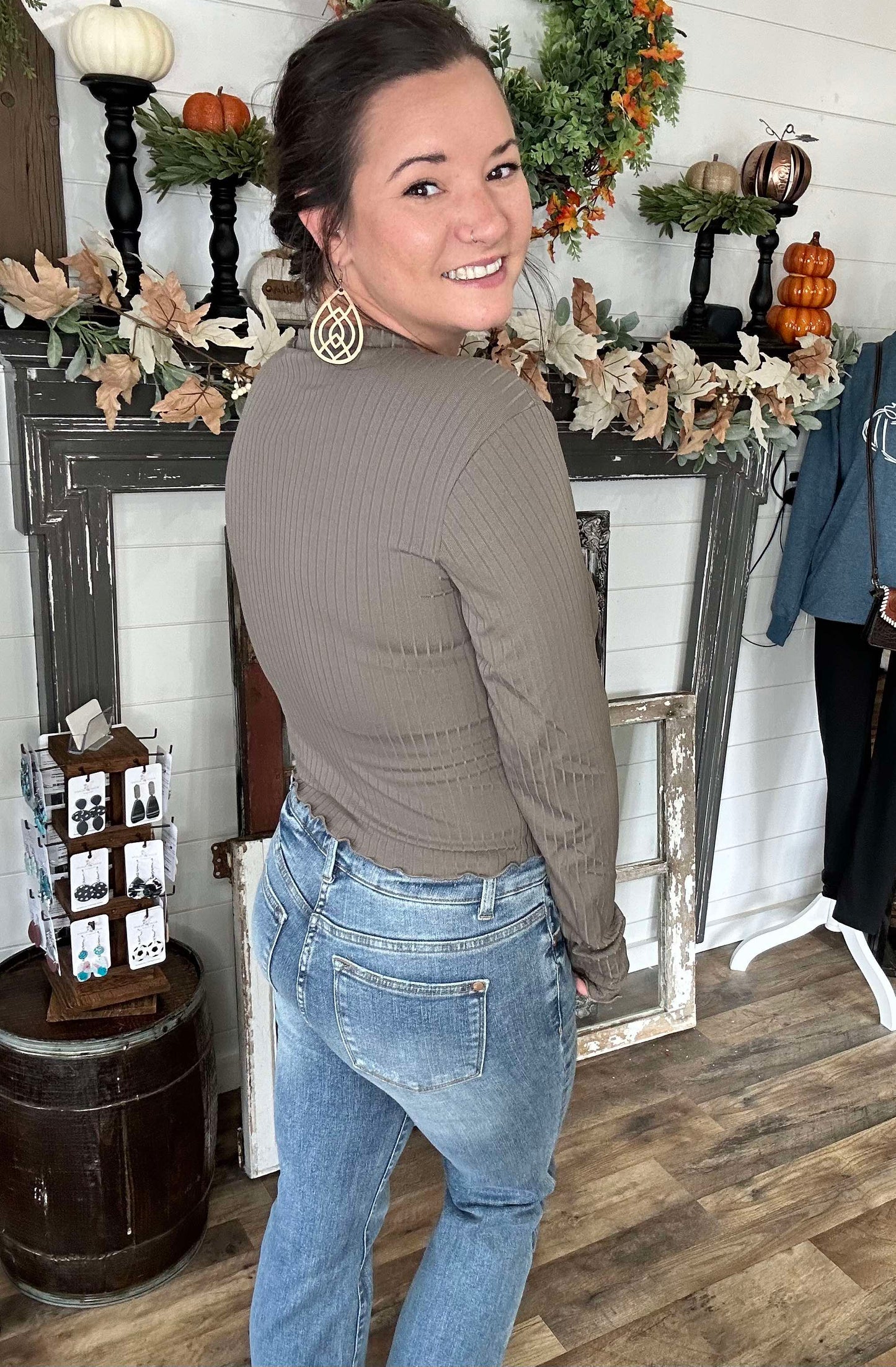 Long Sleeve Cropped Top