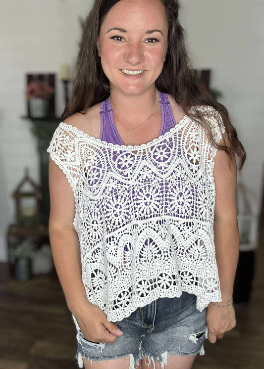 Summer Sleeveless Crochet Top