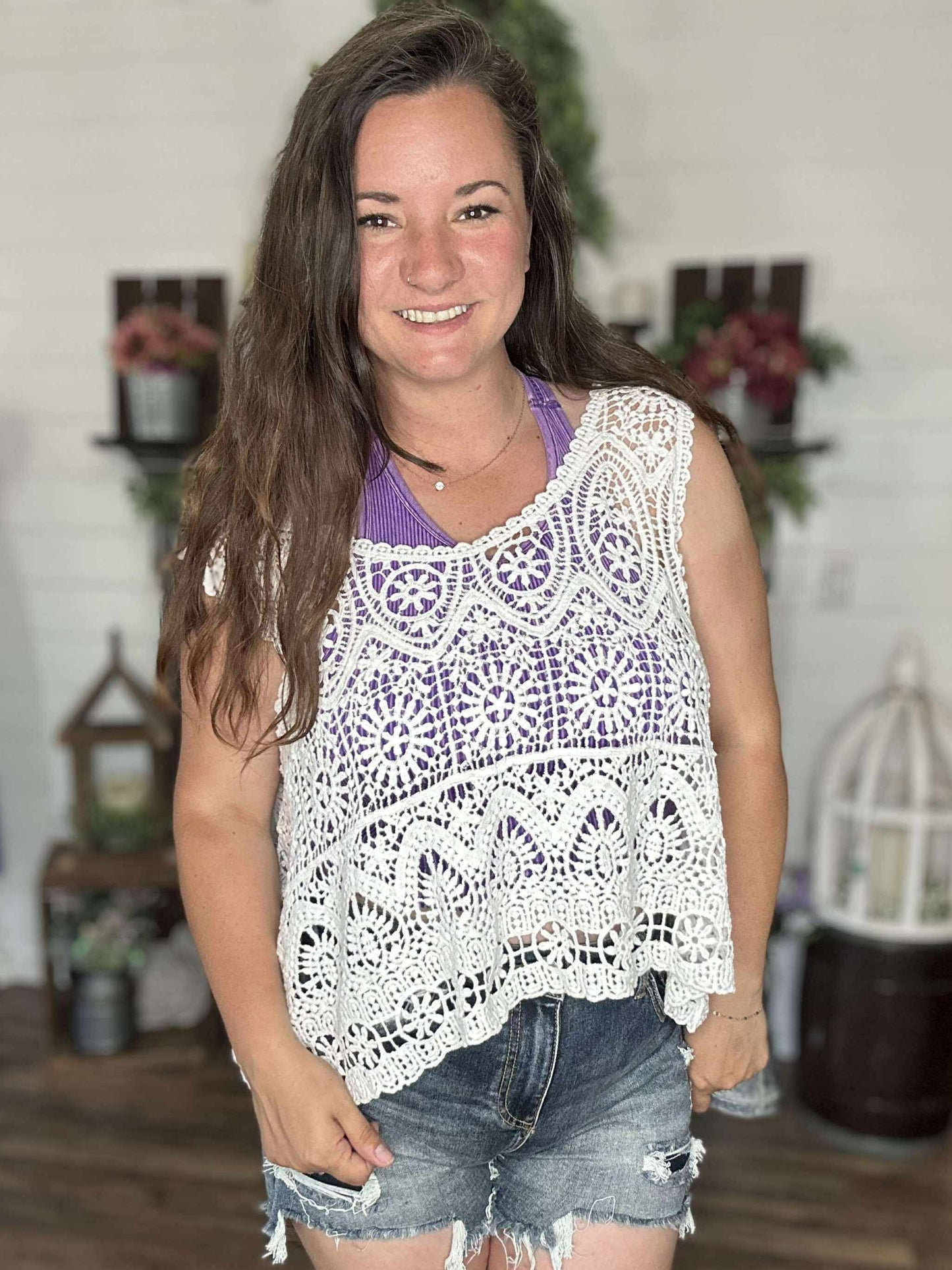 Summer Sleeveless Crochet Top