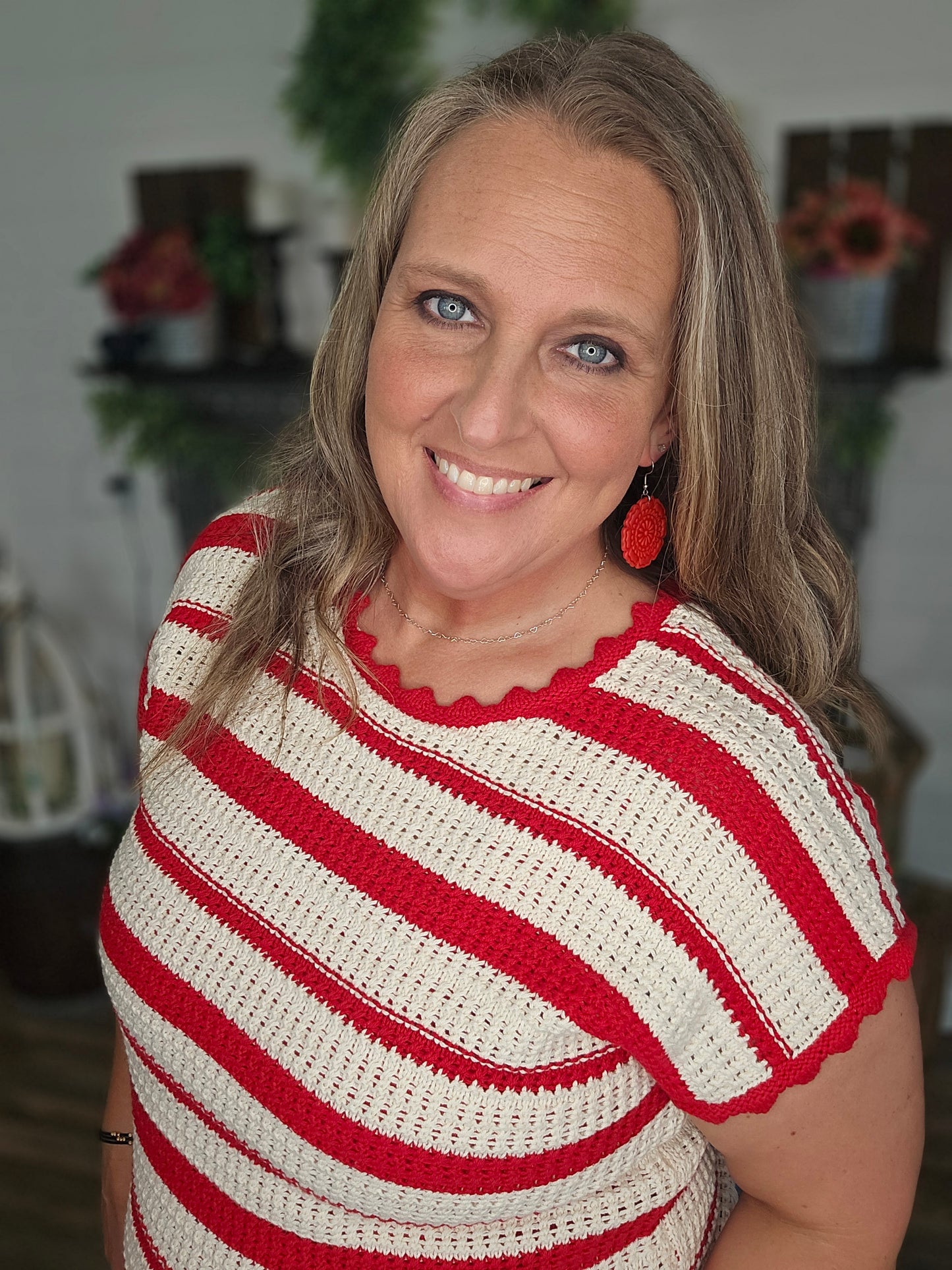 Fun for the Fourth Sleeveless Sweater