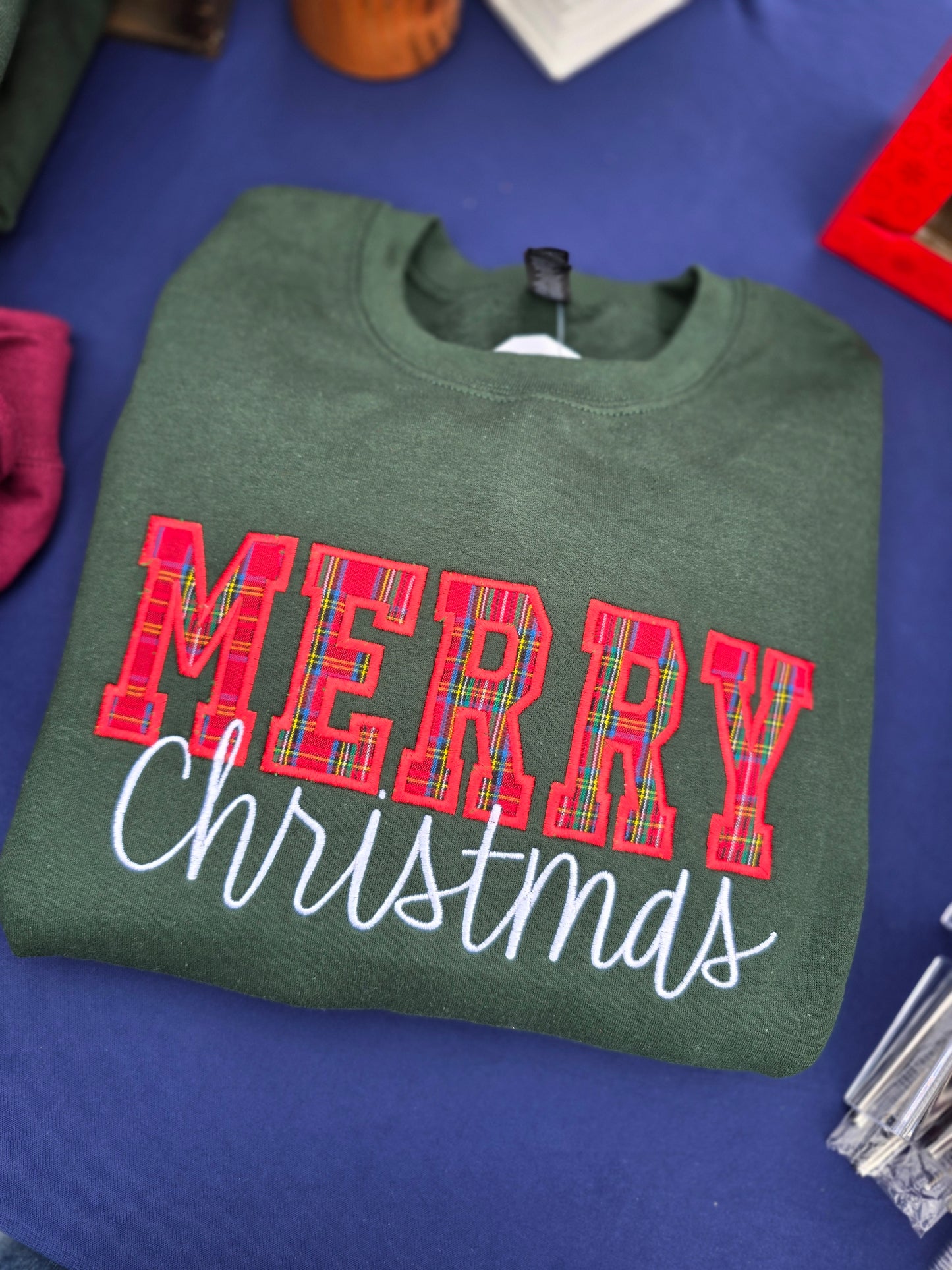 Merry Christmas Embroidered Sweatshirts